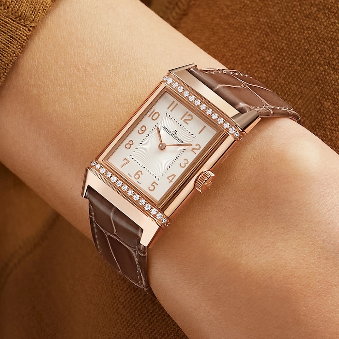 Jaeger-LeCoultre Reverso Classic Duetto Pink Gold Ladies Watch Automatic 40 x 24.4mm