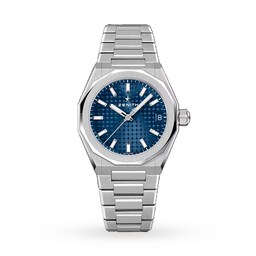 17640883 - Defy Skyline 36mm Steel Automatic Watch - Blue