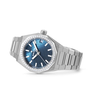 Zenith Defy Skyline 36mm Steel and Diamonds Automatic Watch - Blue