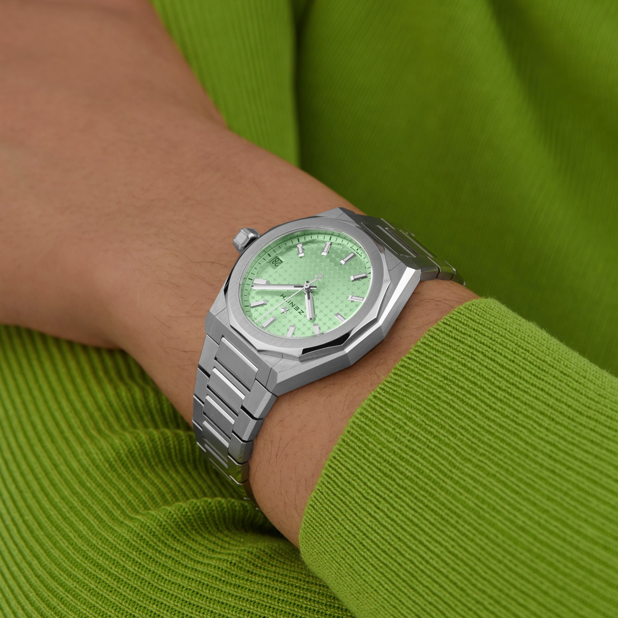 Zenith Defy Skyline 36mm Steel Automatic Watch - Green Zenith Defy Skyline 36mm Steel Automatic Watch - Green