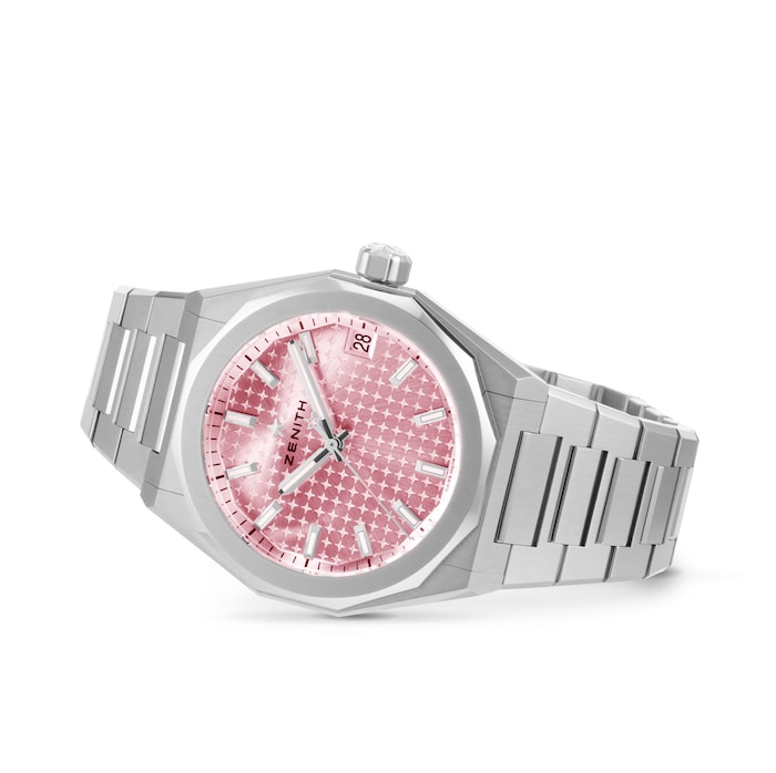 Zenith Defy Skyline 36mm Steel Automatic Watch - Pink