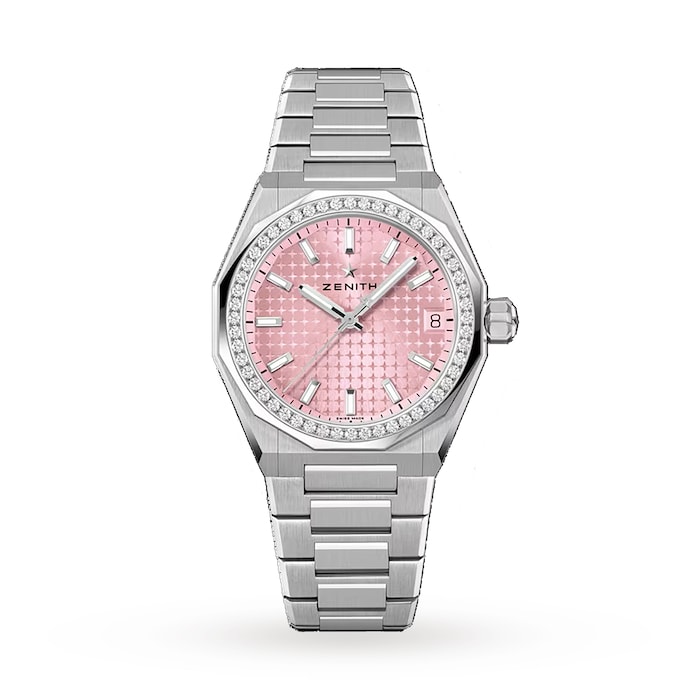 Zenith Defy Skyline 36mm Watch - Pink Diamond