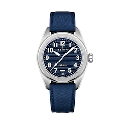 17640944 - Pilot Automatic 40mm Mens Watch Blue 2 Straps