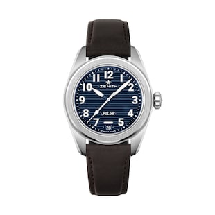 Zenith Pilot Automatic 40mm Mens Watch Blue 2 Straps