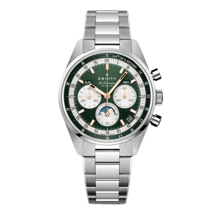 Zenith Chronomaster Original Steel 38mm Boutique Edition Mens Watch Green