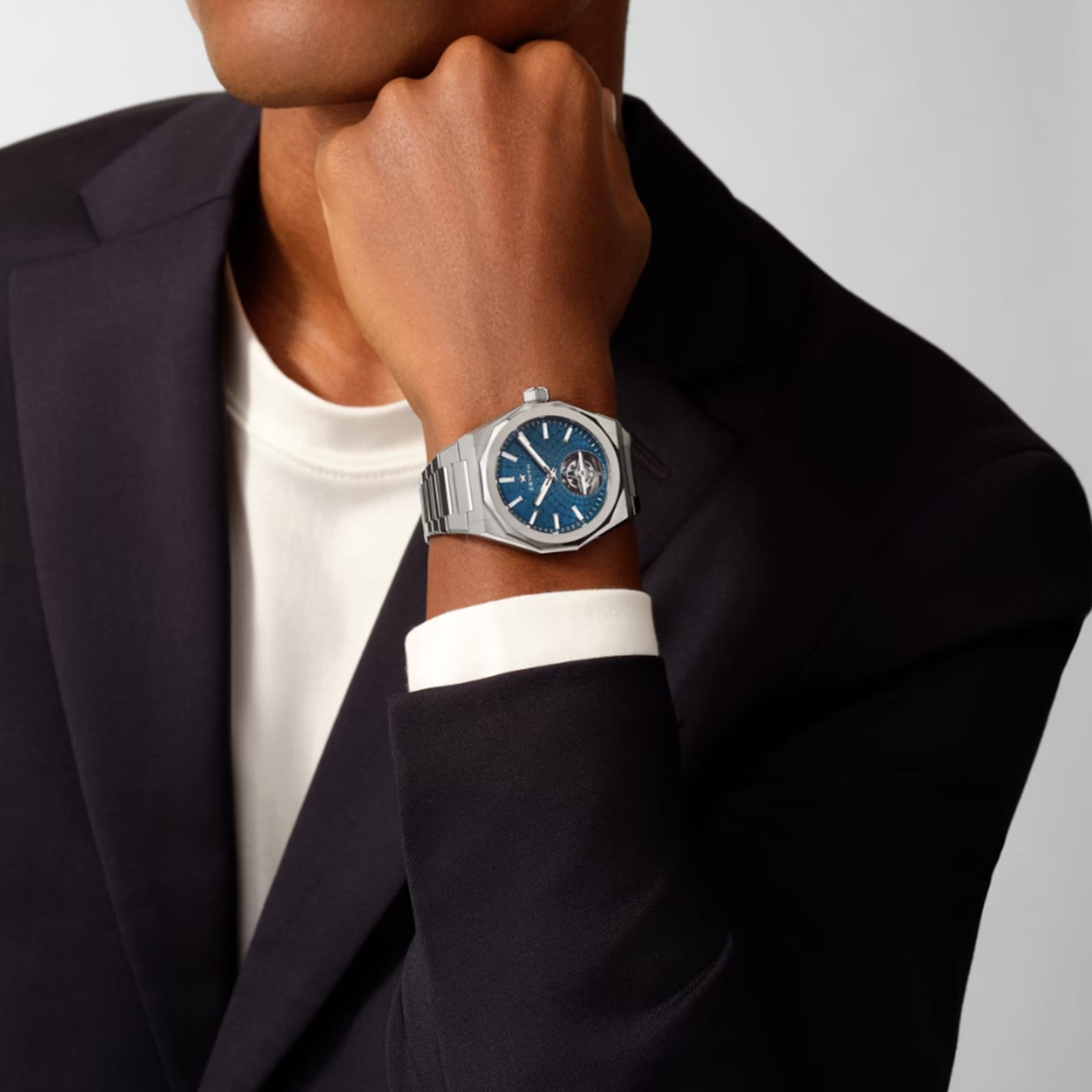 Zenith Defy Skyline Tourbillon 41mm Mens Watch Blue Interchangeable Strap