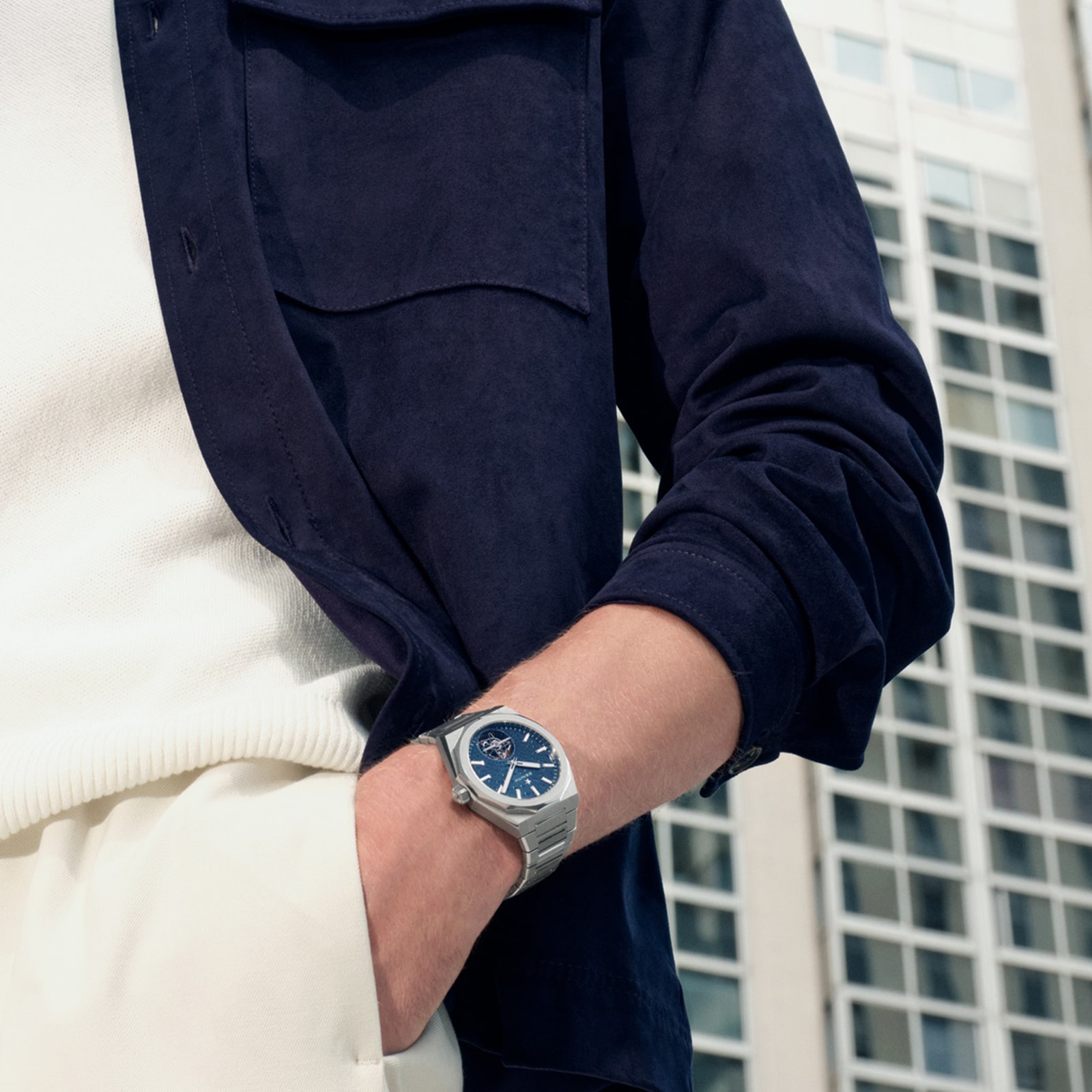 Zenith Defy Skyline Tourbillon 41mm Mens Watch Blue Interchangeable Strap