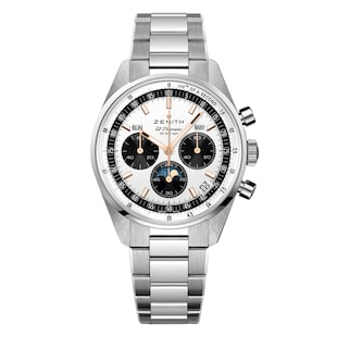 Zenith Chronomaster Original Steel 38mm Mens Watch Silver