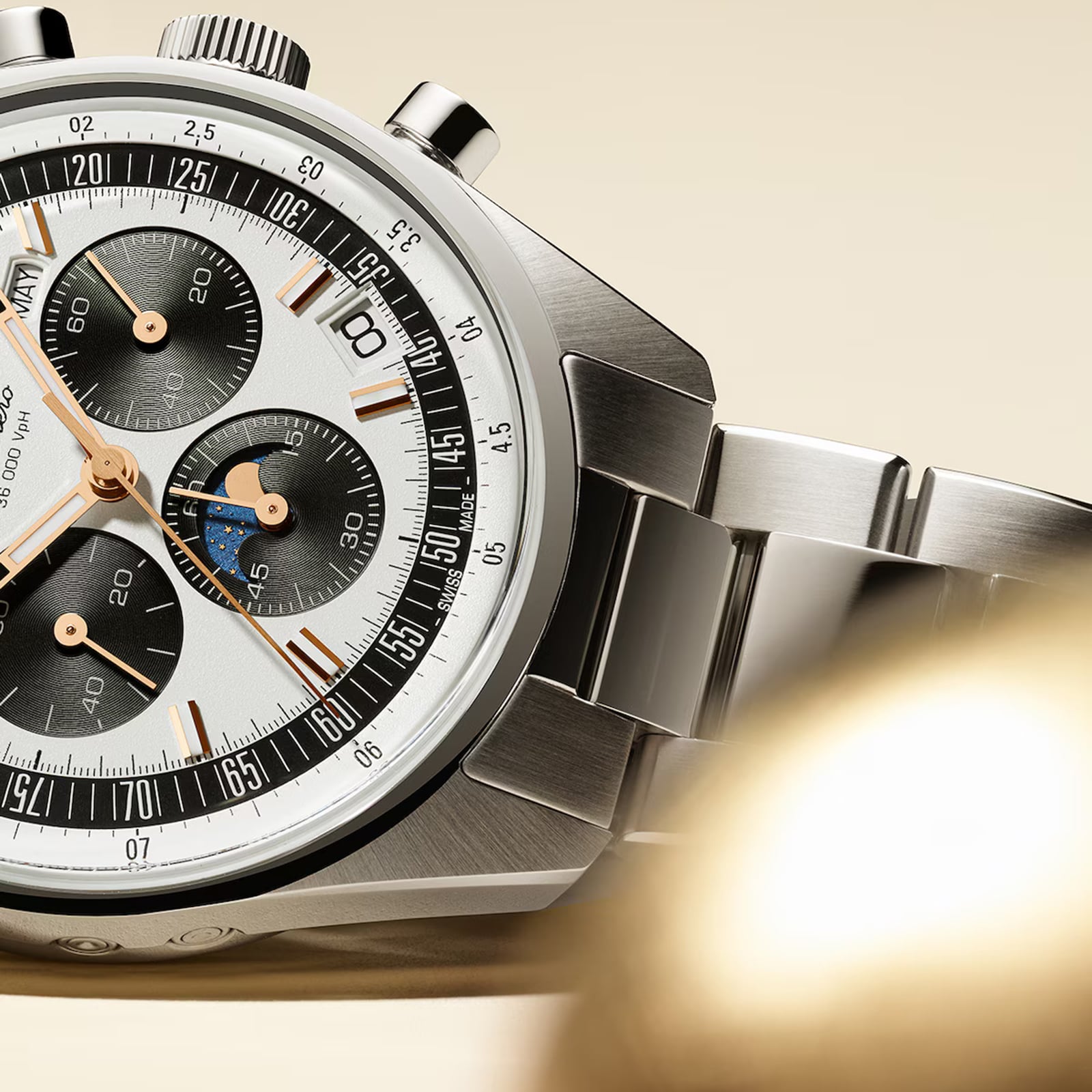 Zenith Chronomaster Original Steel 38mm Mens Watch Silver Zenith Chronomaster Original Steel 38mm Mens Watch Silver