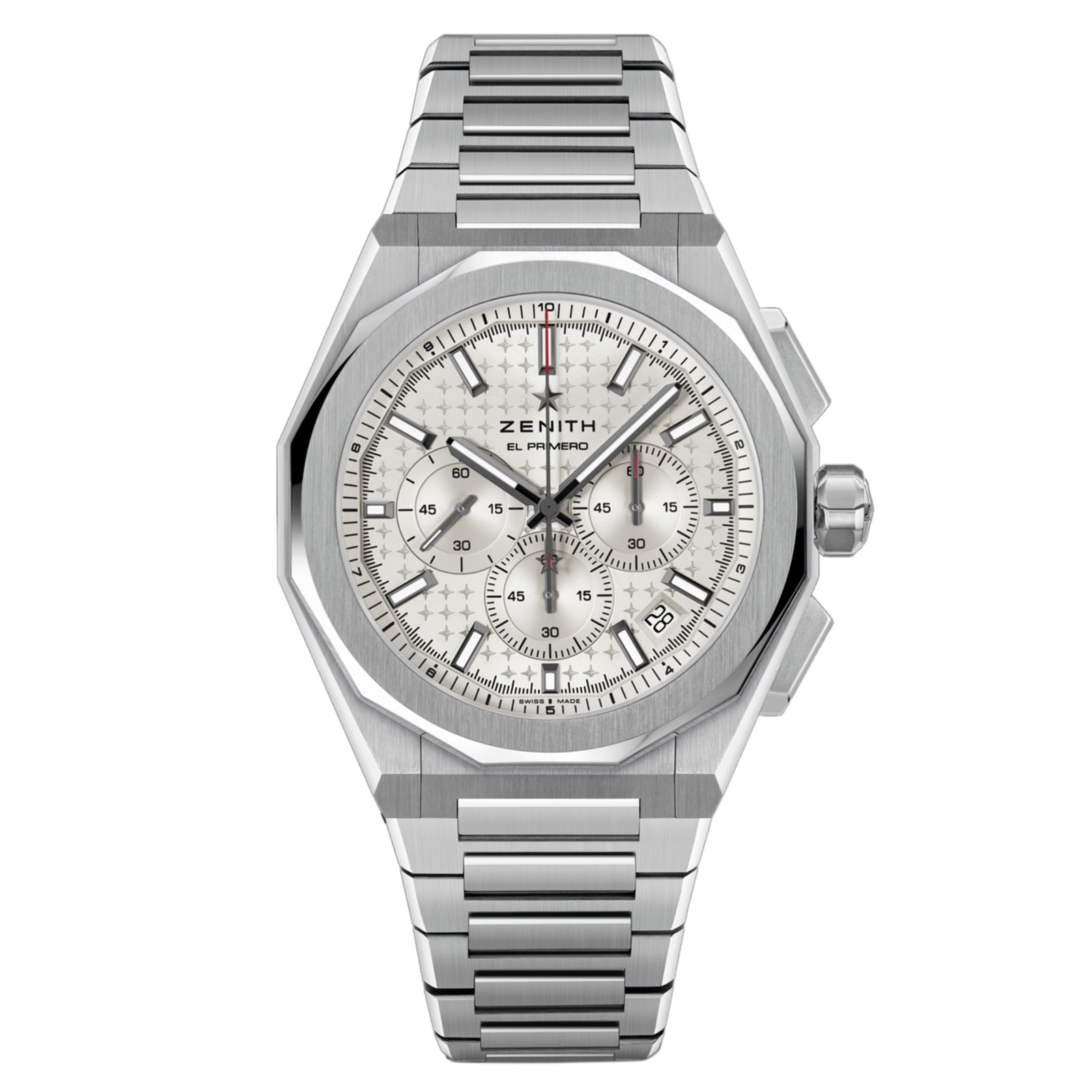 Defy Skyline Chronograph 42mm Mens Watch Silver Interchangeable Strap