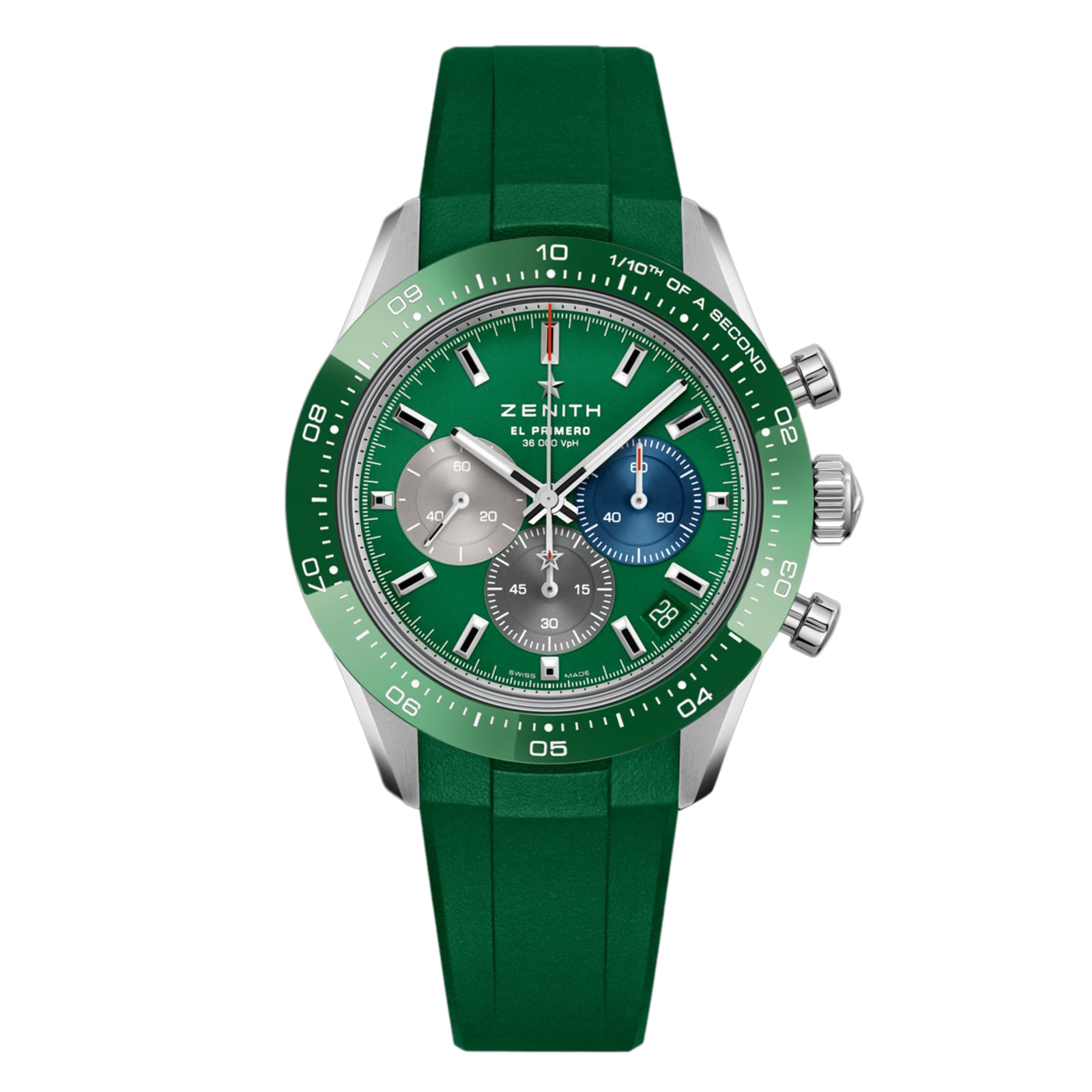 Chronomaster Sport 41mm Mens Watch Green Rubber