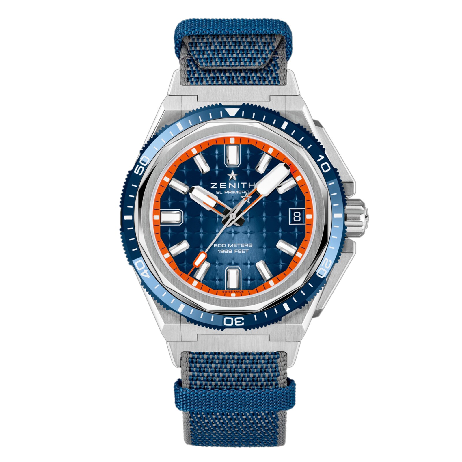 Zenith Defy Extreme Diver 42.5mm Mens Watch Blue Interchangeable Strap