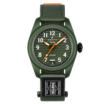 Zenith Pilot Automatic Porter Limited Edition 40mm Mens Watch Green