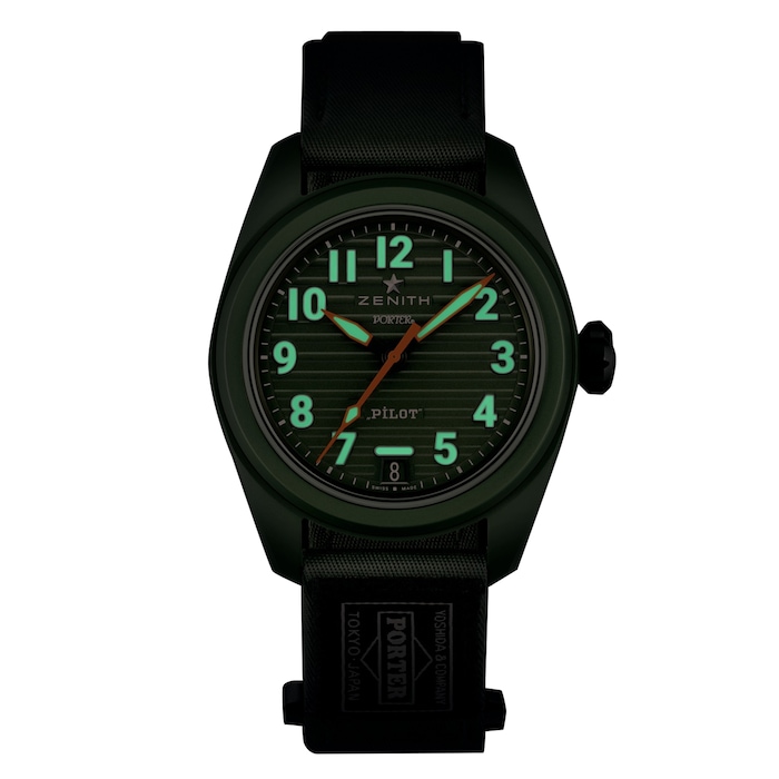 Zenith Pilot Automatic Porter Limited Edition 40mm Mens Watch Green