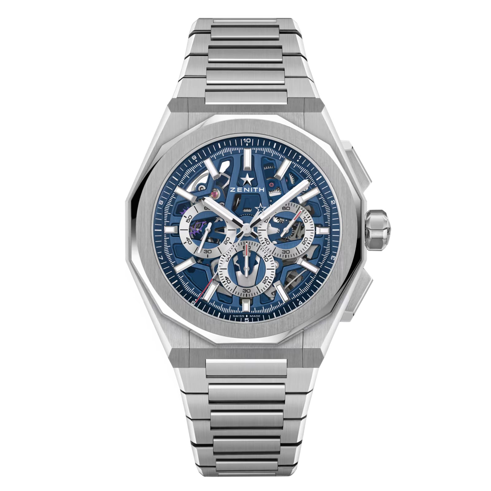 Zenith Defy Skyline Chronograph Skeleton 42mm Mens Watch Blue Interchangeable Strap Zenith Defy Skyline Chronograph Skeleton 42mm Mens Watch Blue Interchangeable Strap