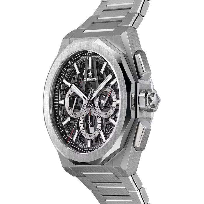 Zenith Defy Skyline Chronograph Skeleton 42mm Mens Watch Black Interchangeable Strap