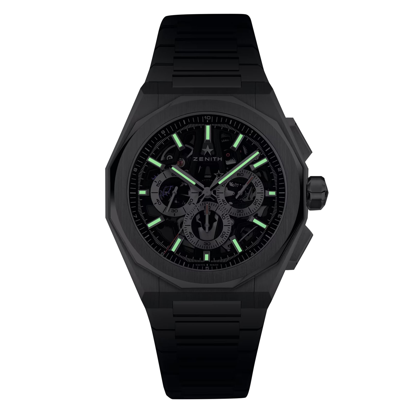 Zenith Defy Skyline Chronograph Skeleton 42mm Mens Watch Black Interchangeable Strap Zenith Defy Skyline Chronograph Skeleton 42mm Mens Watch Black Interchangeable Strap