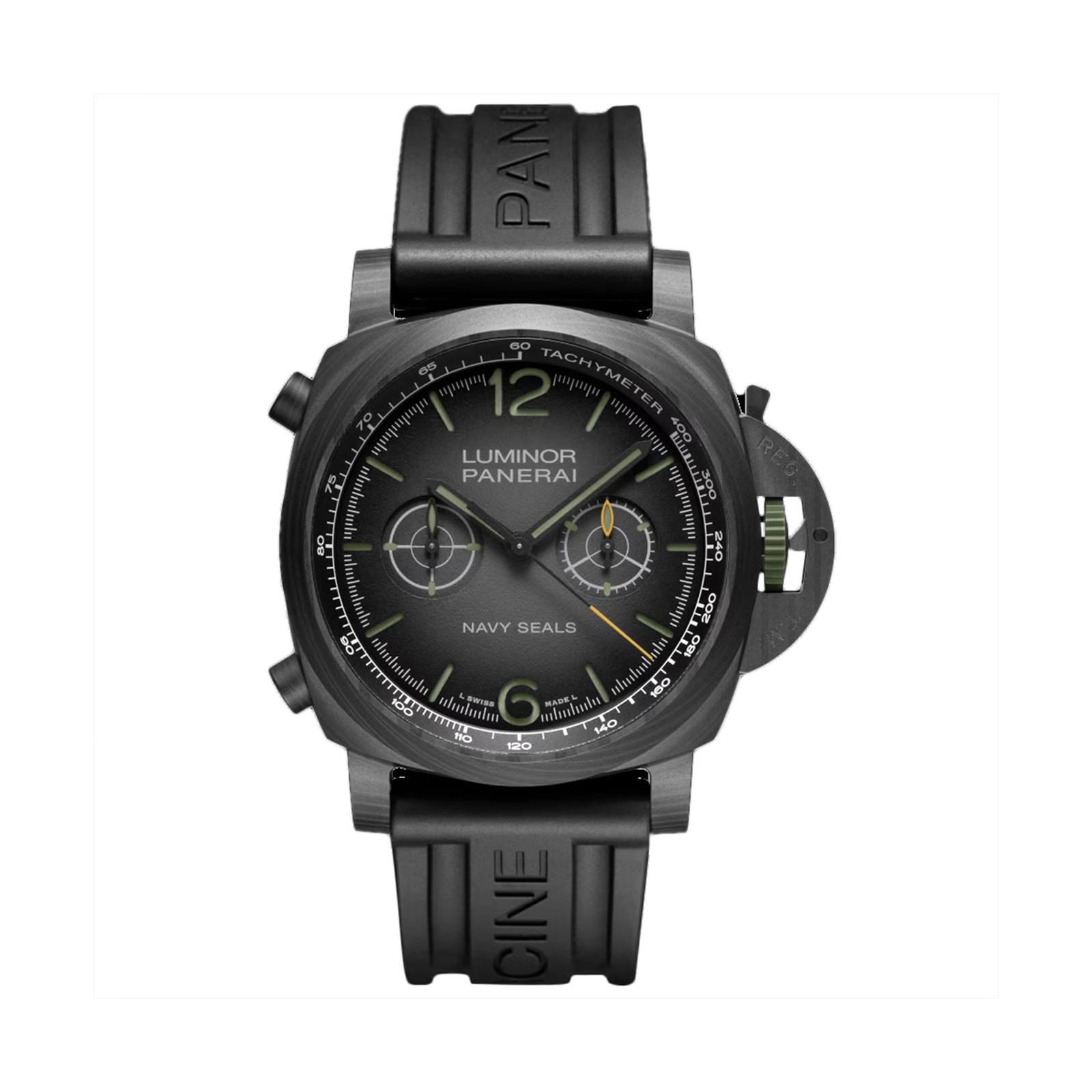 Panerai Luminor Chrono Carbotech Navy SEALs 44mm Mens Watch Black Panerai Luminor Chrono Carbotech Navy SEALs 44mm Mens Watch Black