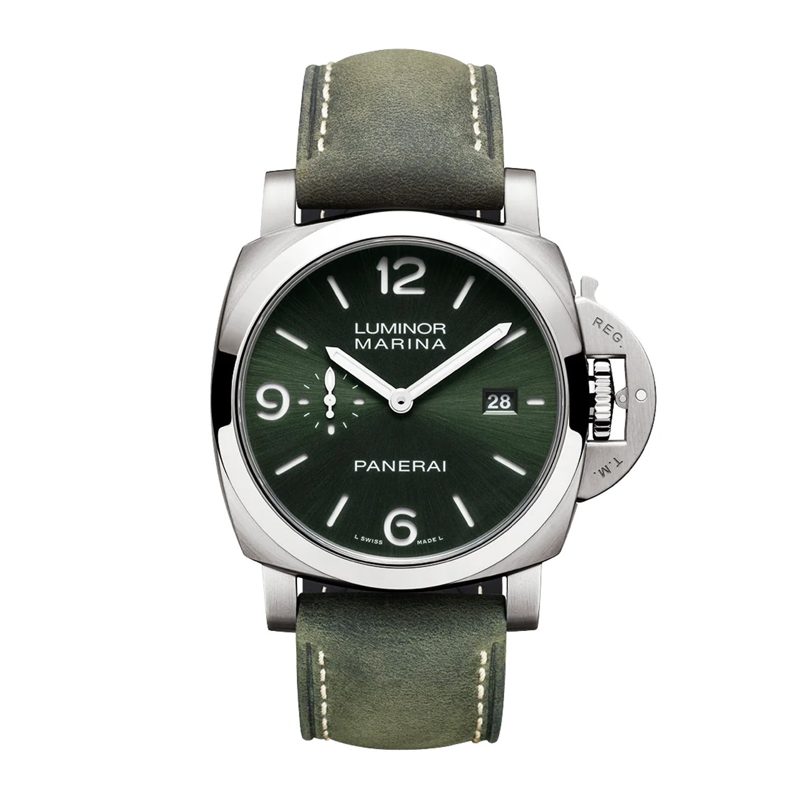 Panerai Luminor Marina Titanio 44mm Mens Watch Green Panerai Luminor Marina Titanio 44mm Mens Watch Green