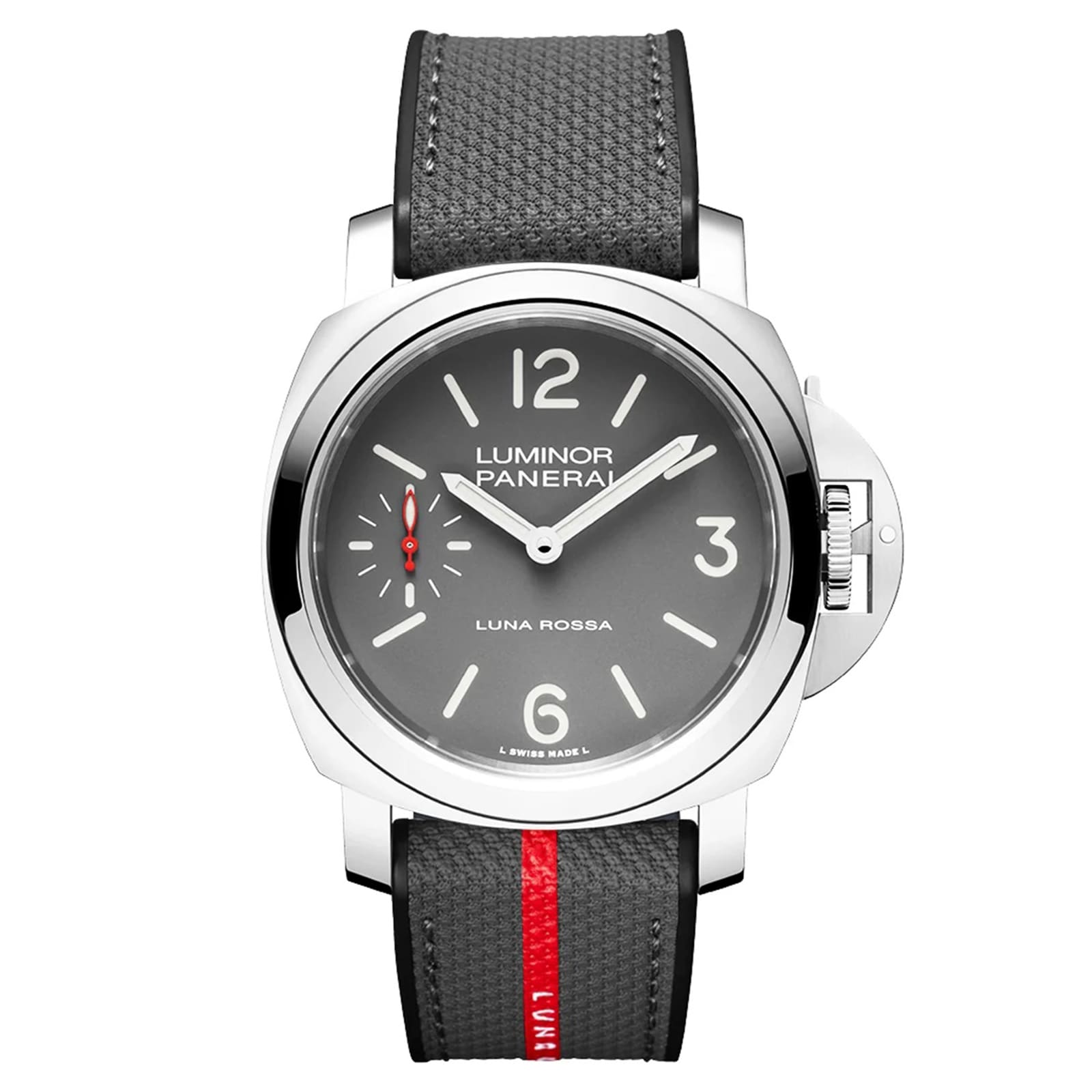 Panerai Luminor Tre Giorni Luna Rossa 44mm Mens Watch Grey - Interchangeable Strap Panerai Luminor Tre Giorni Luna Rossa 44mm Mens Watch Grey - Interchangeable Strap