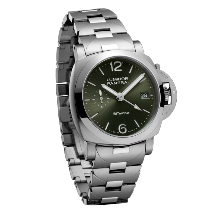 Panerai Luminor Quaranta BiTempo 40mm Mens Watch Green