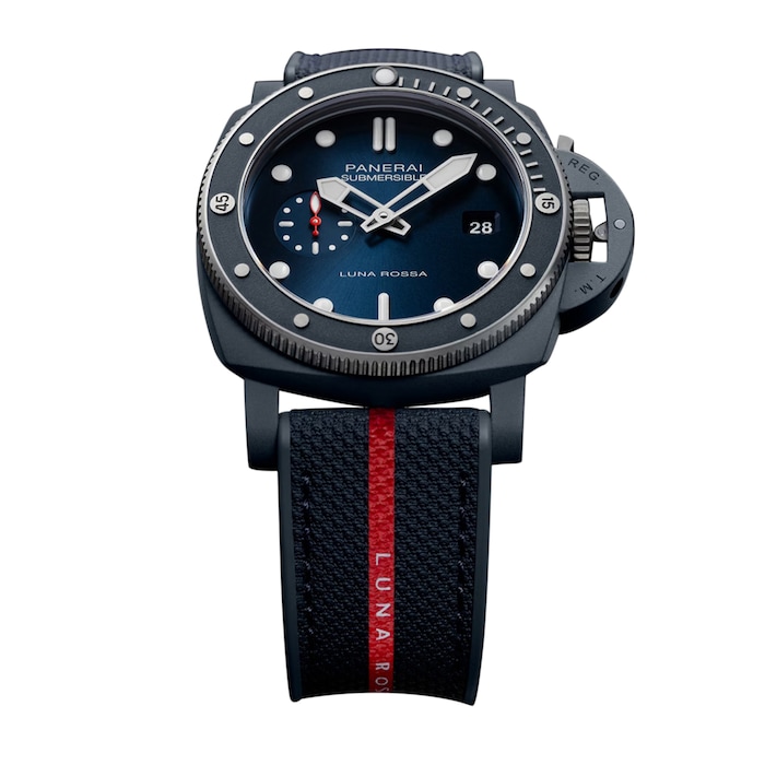 Panerai Submersible QuarantaQuattro Luna Rossa Ti-Ceramitech 44mm Mens Watch Navy