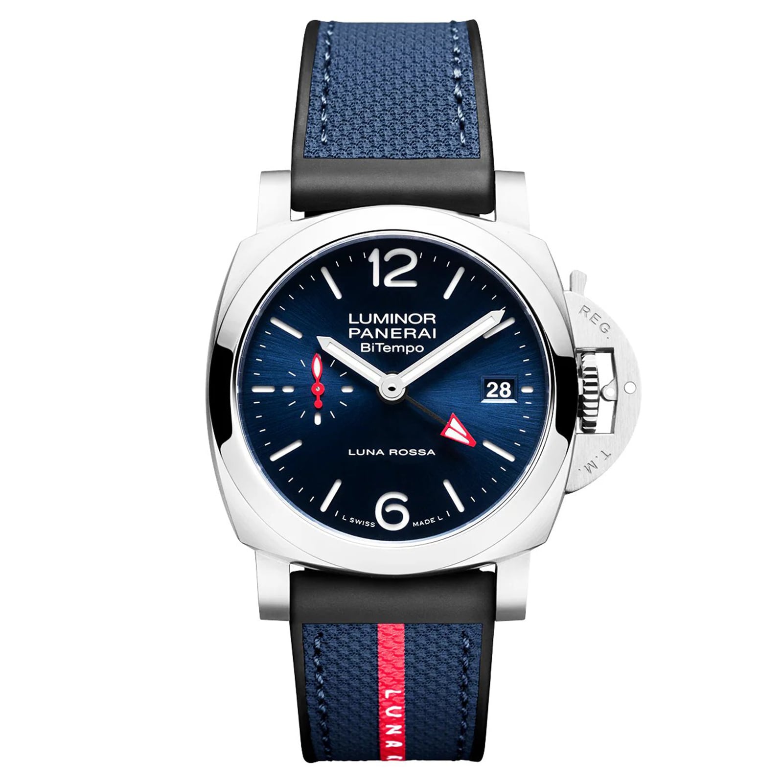 Luminor Quaranta BiTempo Luna Rossa 40mm Mens Watch Blue