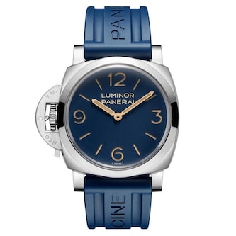 Panerai Luminor Destro 44mm Mens Watch Blue - Interchangeable Strap