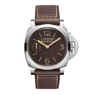 Panerai Luminor 44mm Mens Watch Brown - Interchangeable Strap