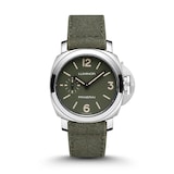 Panerai Luminor 42mm Mens Watch Green Dial