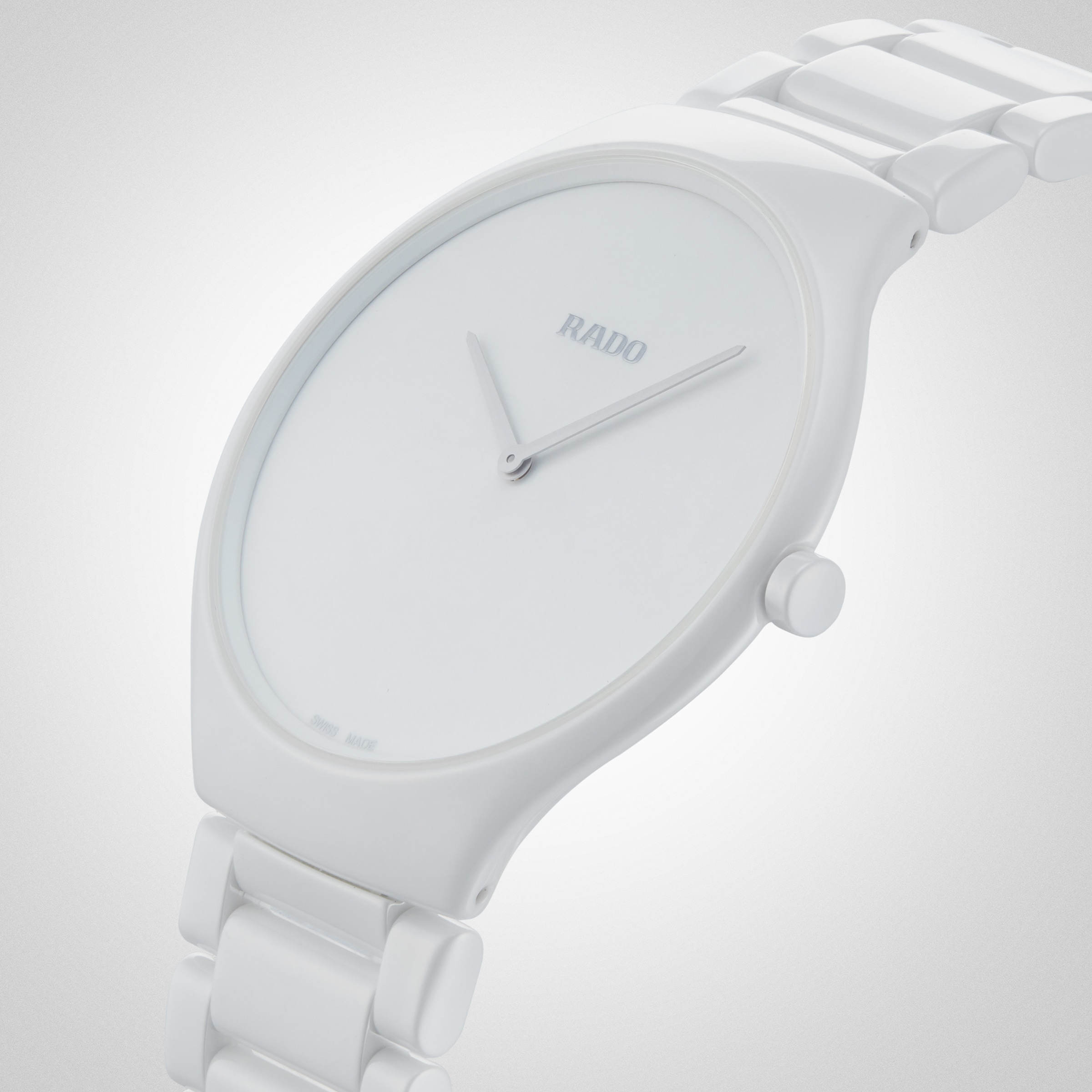 Rado true thinline white ceramic best sale