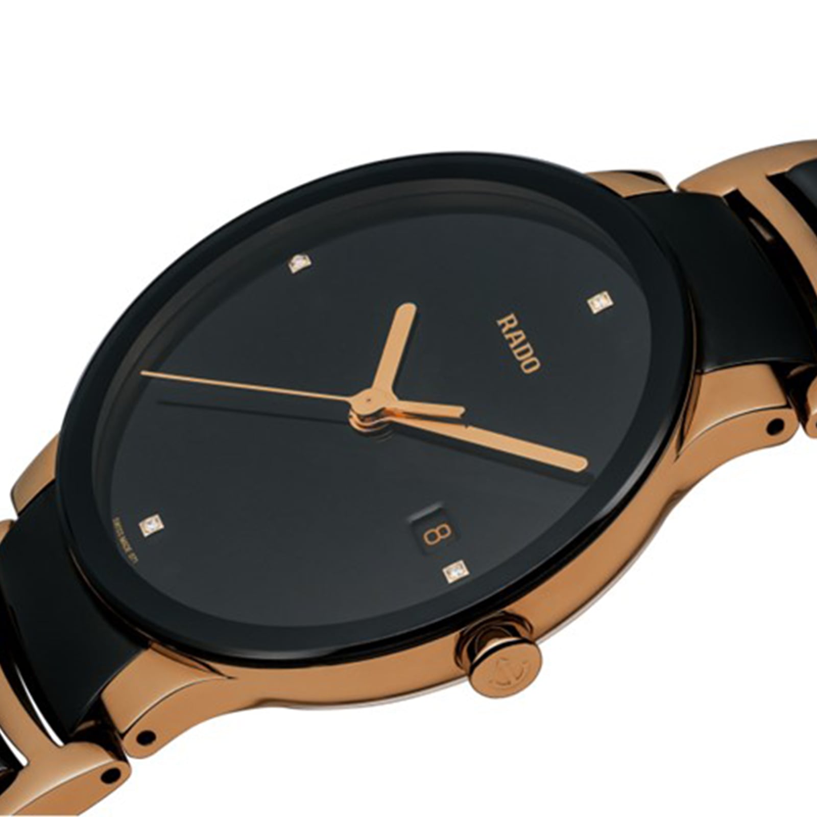 Rado black and hot sale gold watch