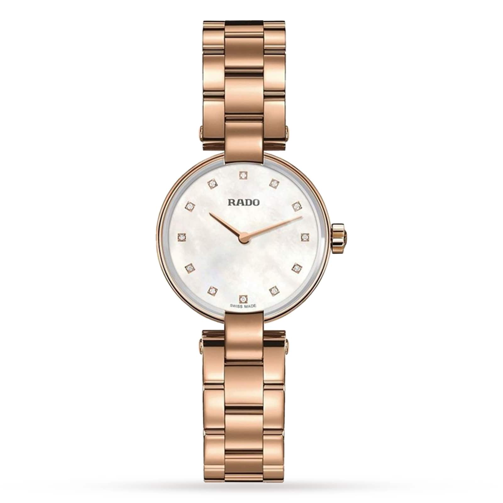 Rado rose gold outlet watch for ladies