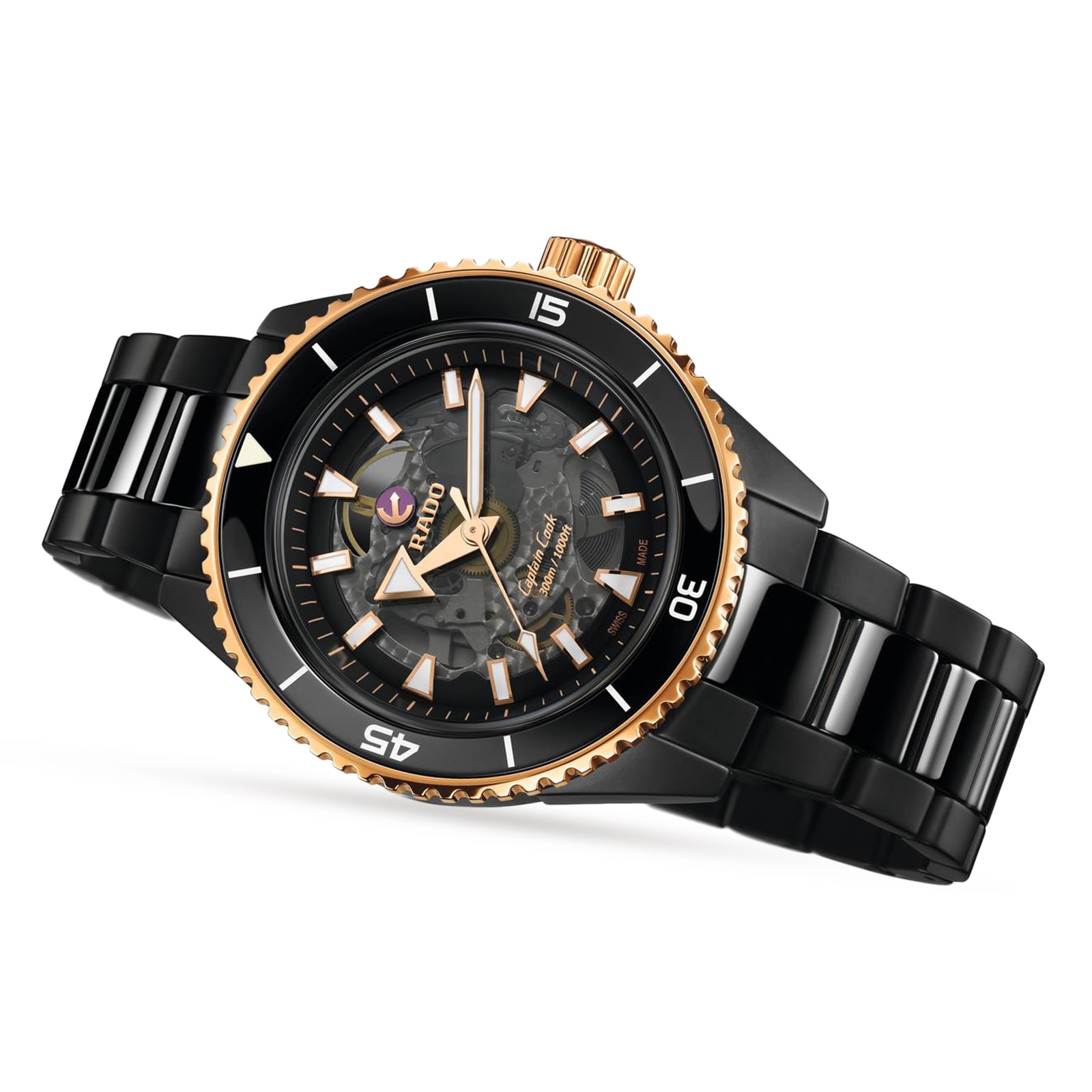 Rado black and hot sale gold ceramic watch