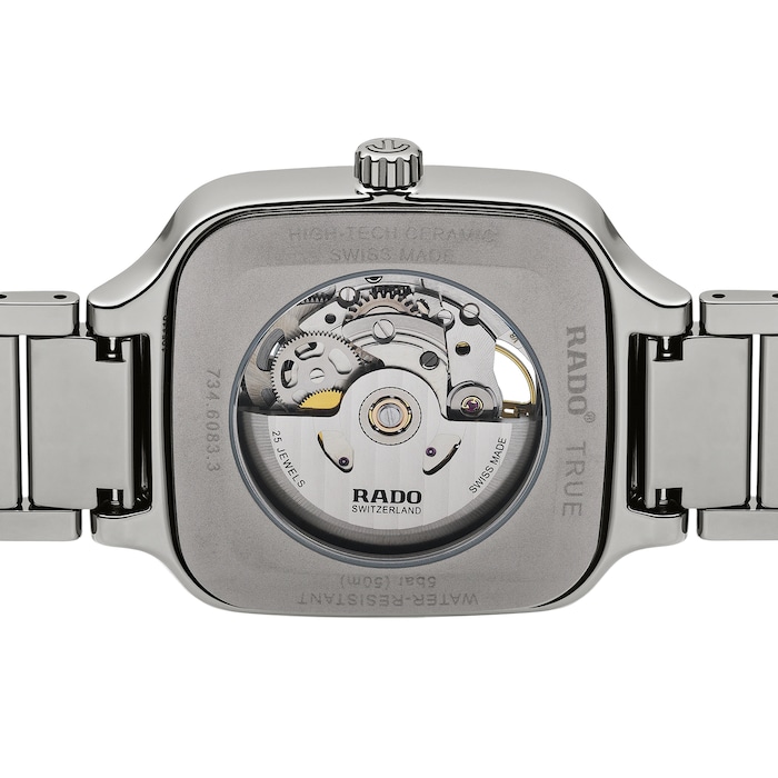 Rado True Square Automatic Open Heart 38mm Mens Watch