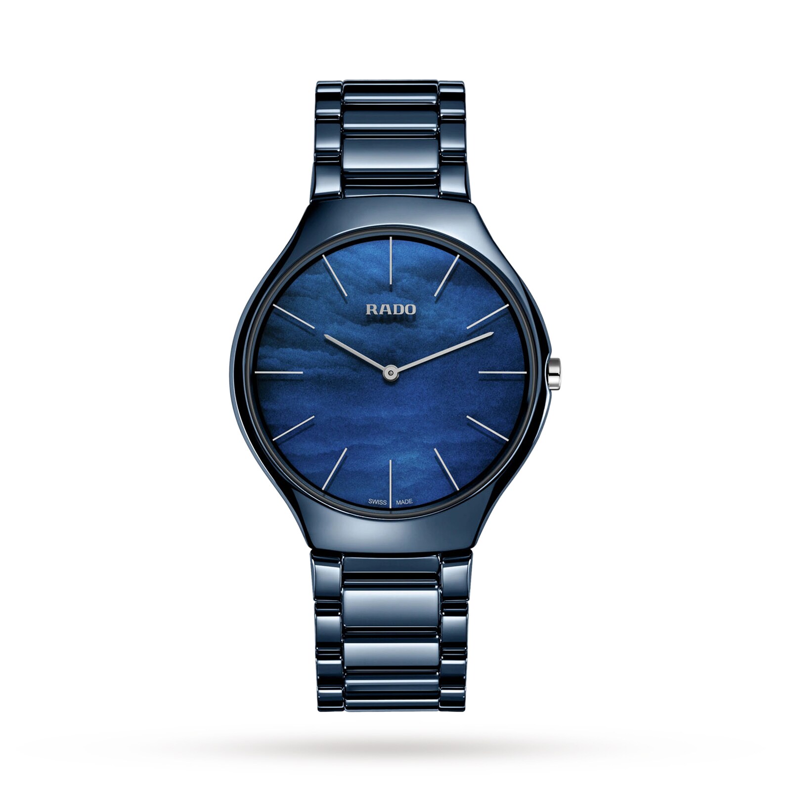 Rado True Thinline 39mm Unisex Watch Blue Rado True Thinline 39mm Unisex Watch Blue