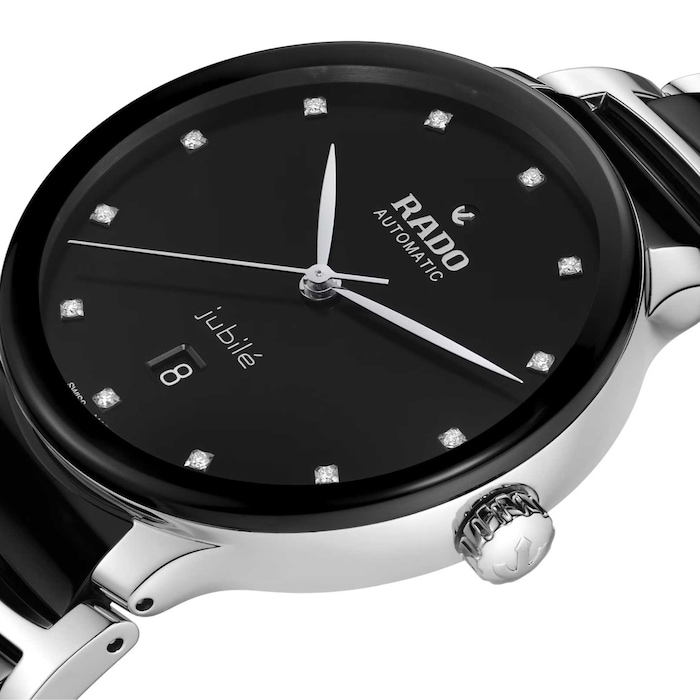 Rado Centrix Automatic Diamonds 39.5mm Unisex Watch Black
