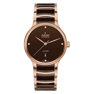Rado Centrix Jubile Automatic Diamond 39.5mm Unisex Watch Brown