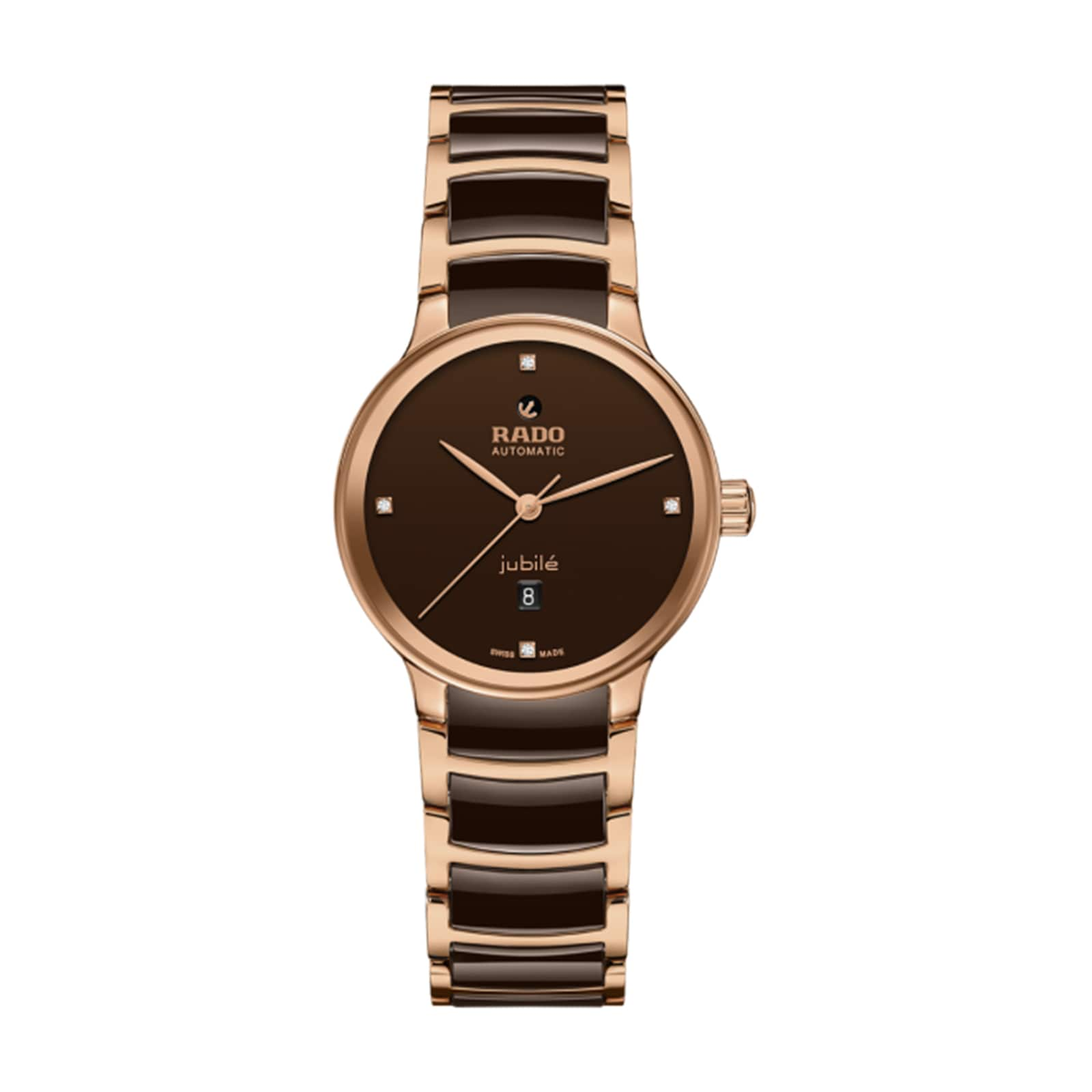 Rado Centrix Automatic Diamonds 30.5mm Ladies Watch Brown