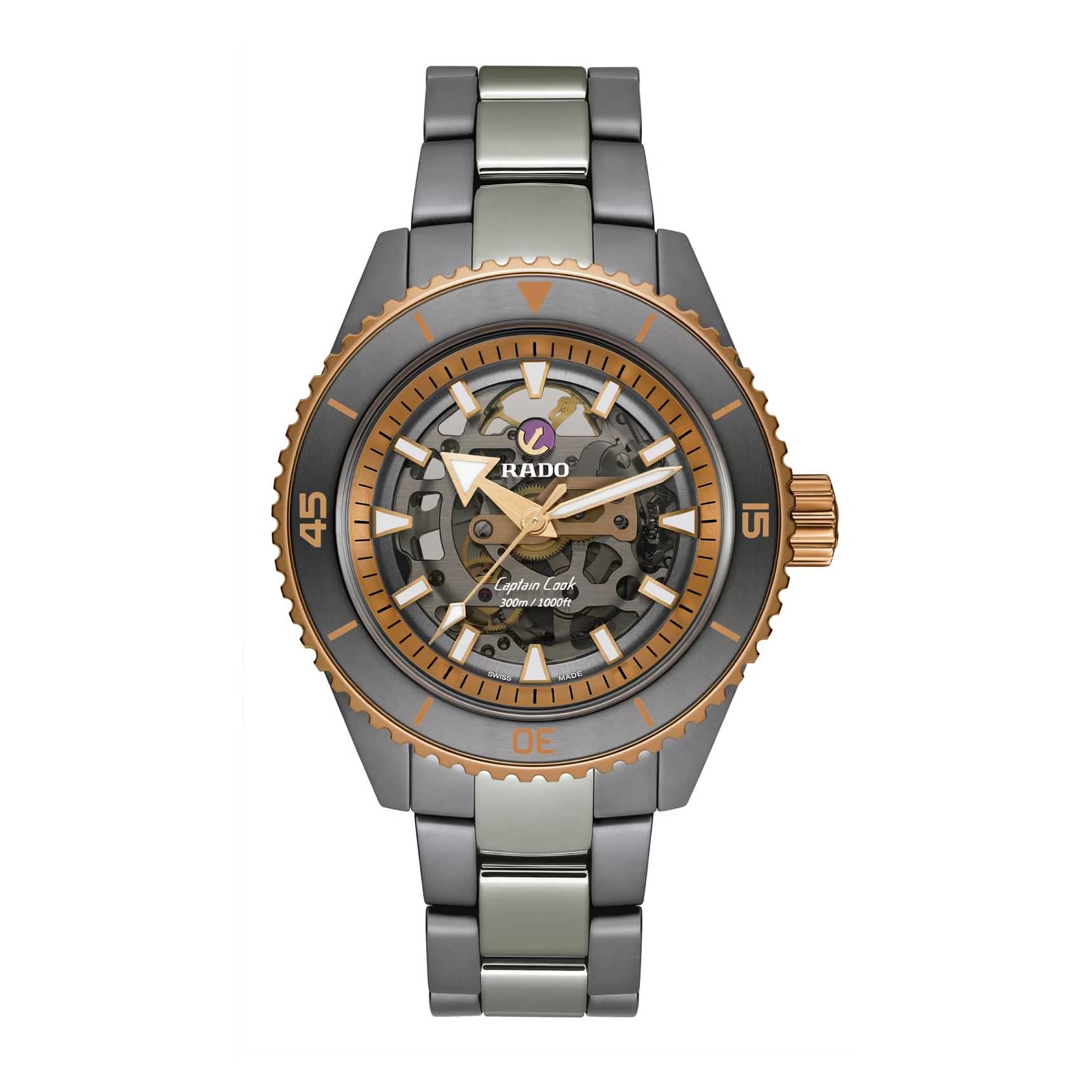 Rado Captain Cook High-Tech Ceramic Skeleton 43mm Mens Watch Rado Captain Cook High-Tech Ceramic Skeleton 43mm Mens Watch