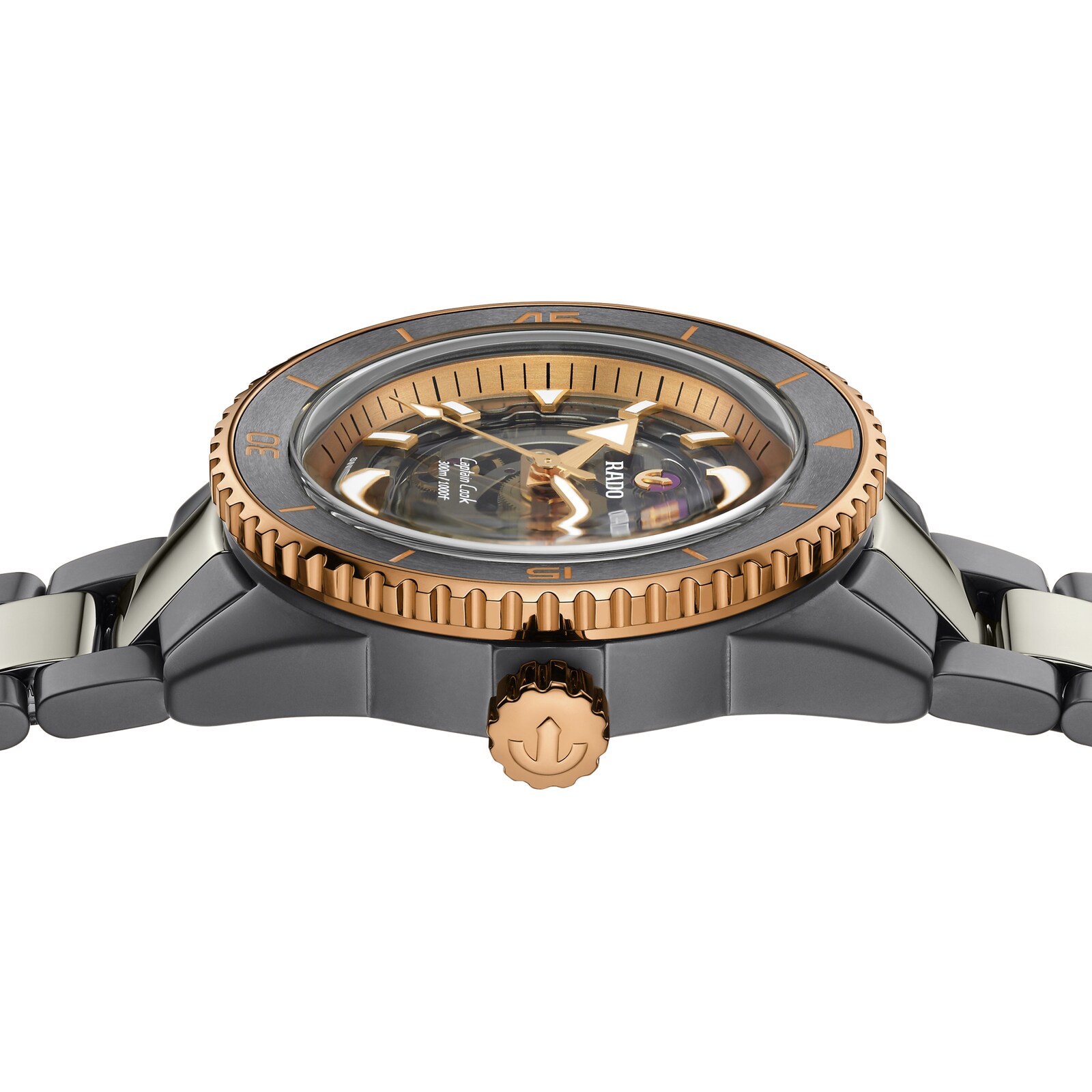 Rado Captain Cook High-Tech Ceramic Skeleton 43mm Mens Watch