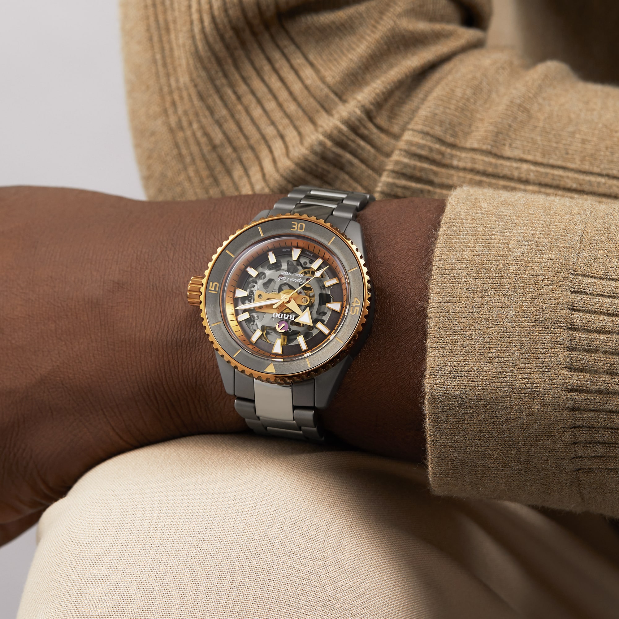 Rado Captain Cook High-Tech Ceramic Skeleton 43mm Mens Watch Rado Captain Cook High-Tech Ceramic Skeleton 43mm Mens Watch
