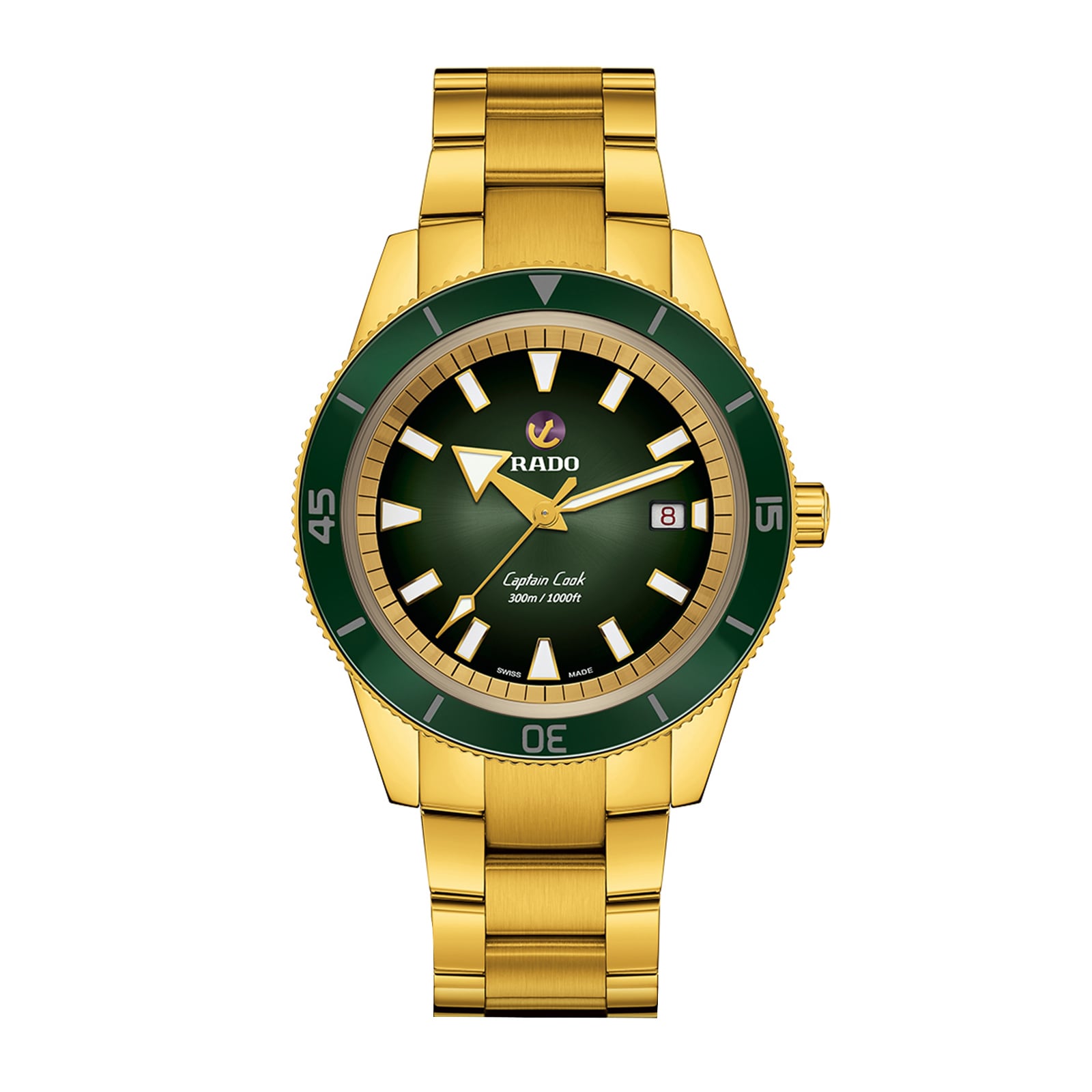 Rado Captain Cook Automatic 42mm Mens Watch Green