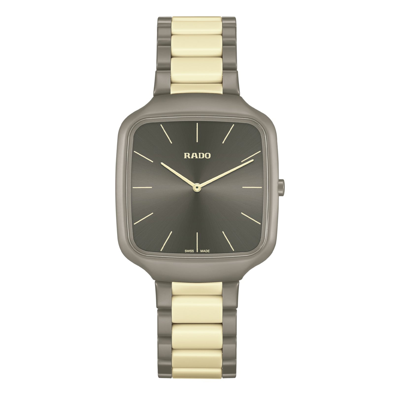 Rado True Square Thinline X Les Couleurs Le Corbusier 37mm Limited Edition Unisex Watch Grey And Cream