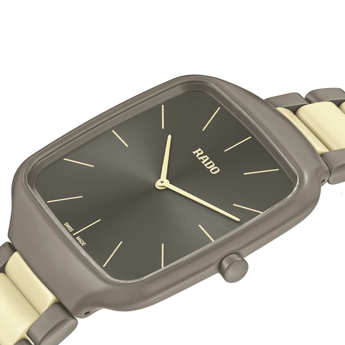 Rado True Square Thinline X Les Couleurs Le Corbusier 37mm Limited Edition Unisex Watch Grey And Cream