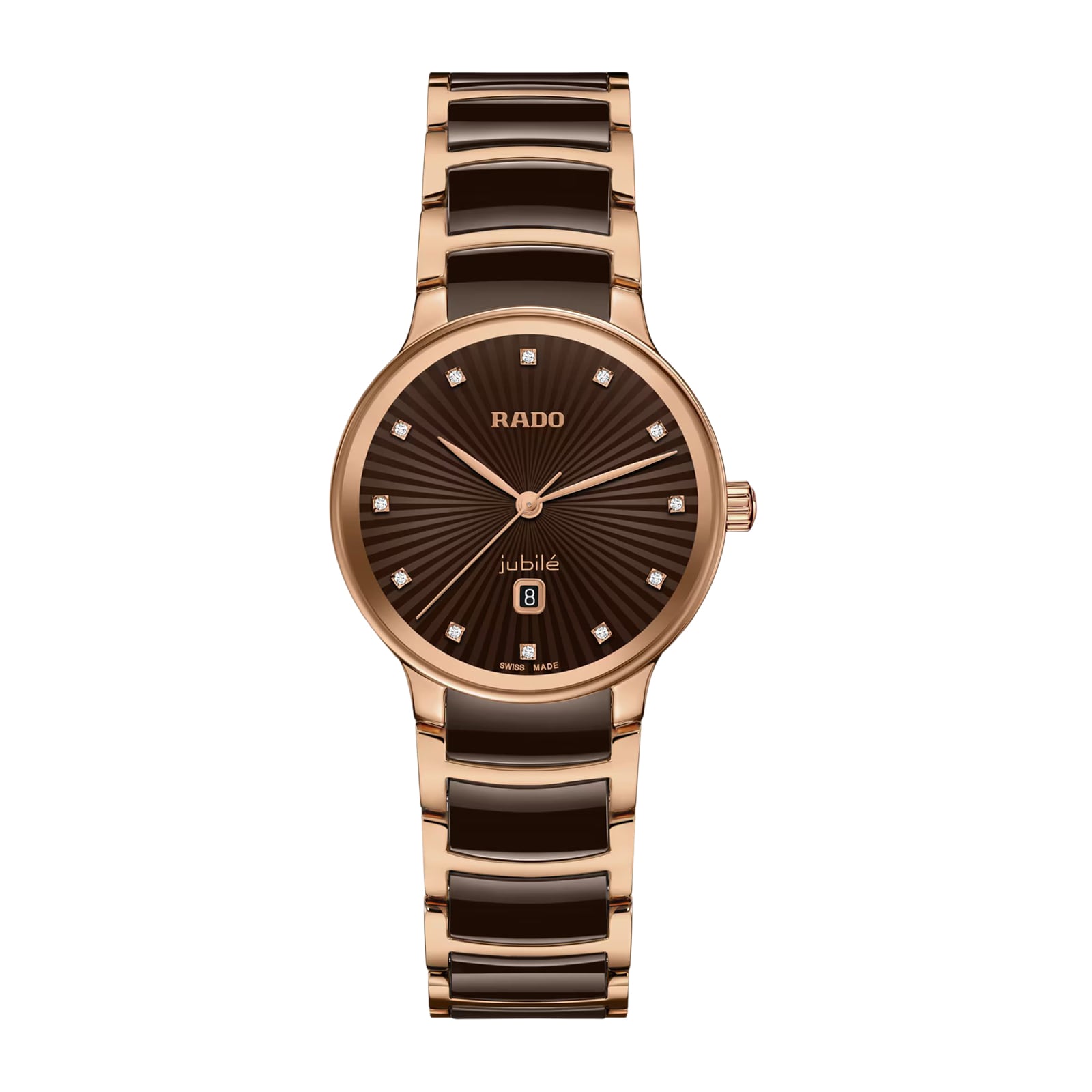 Rado Centrix 30mm Stainless Steel Ladies Watch Brown