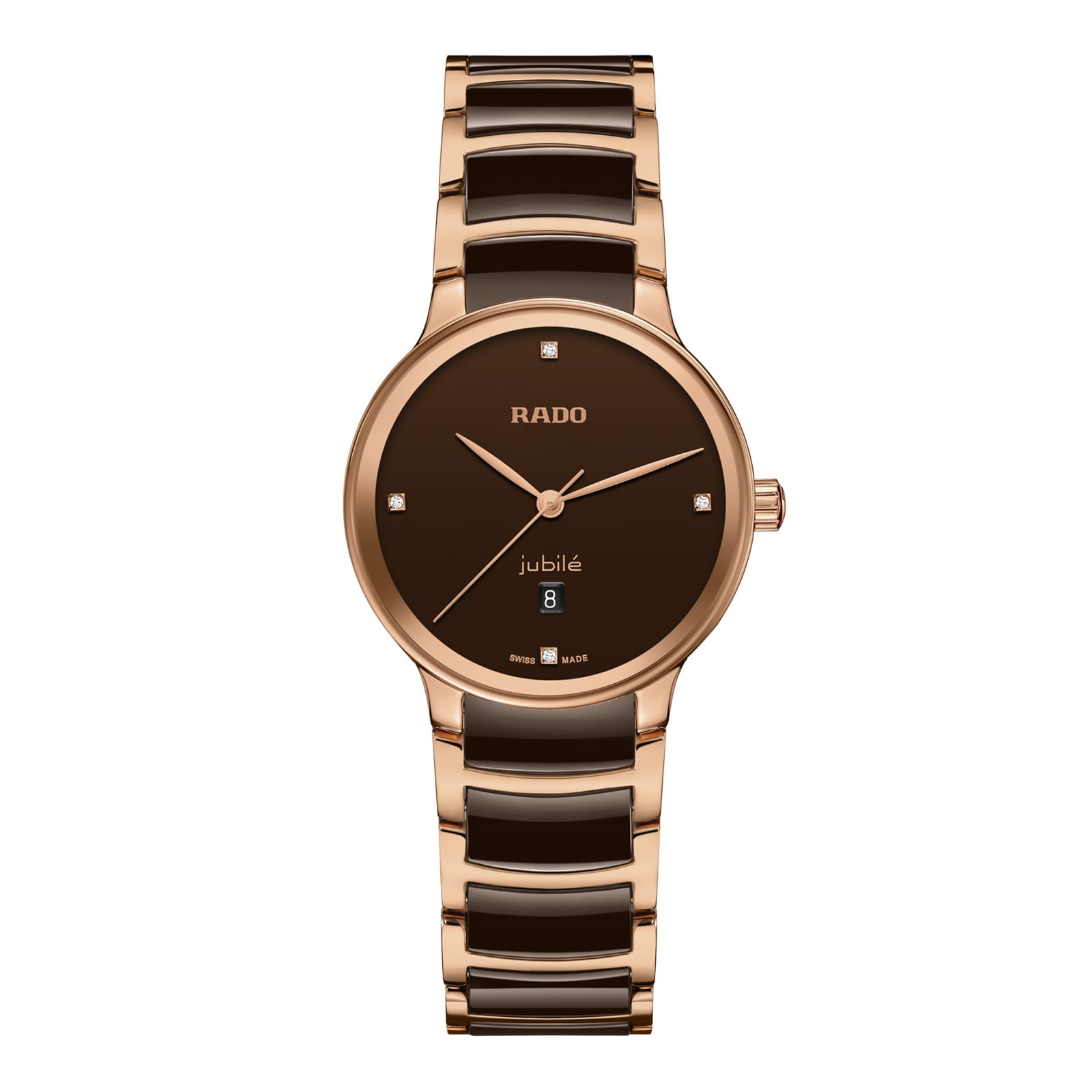 Rado Centrix Diamonds 30.5mm Ladies Watch Brown