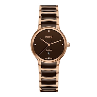 Rado Centrix Diamonds 30.5mm Ladies Watch Brown
