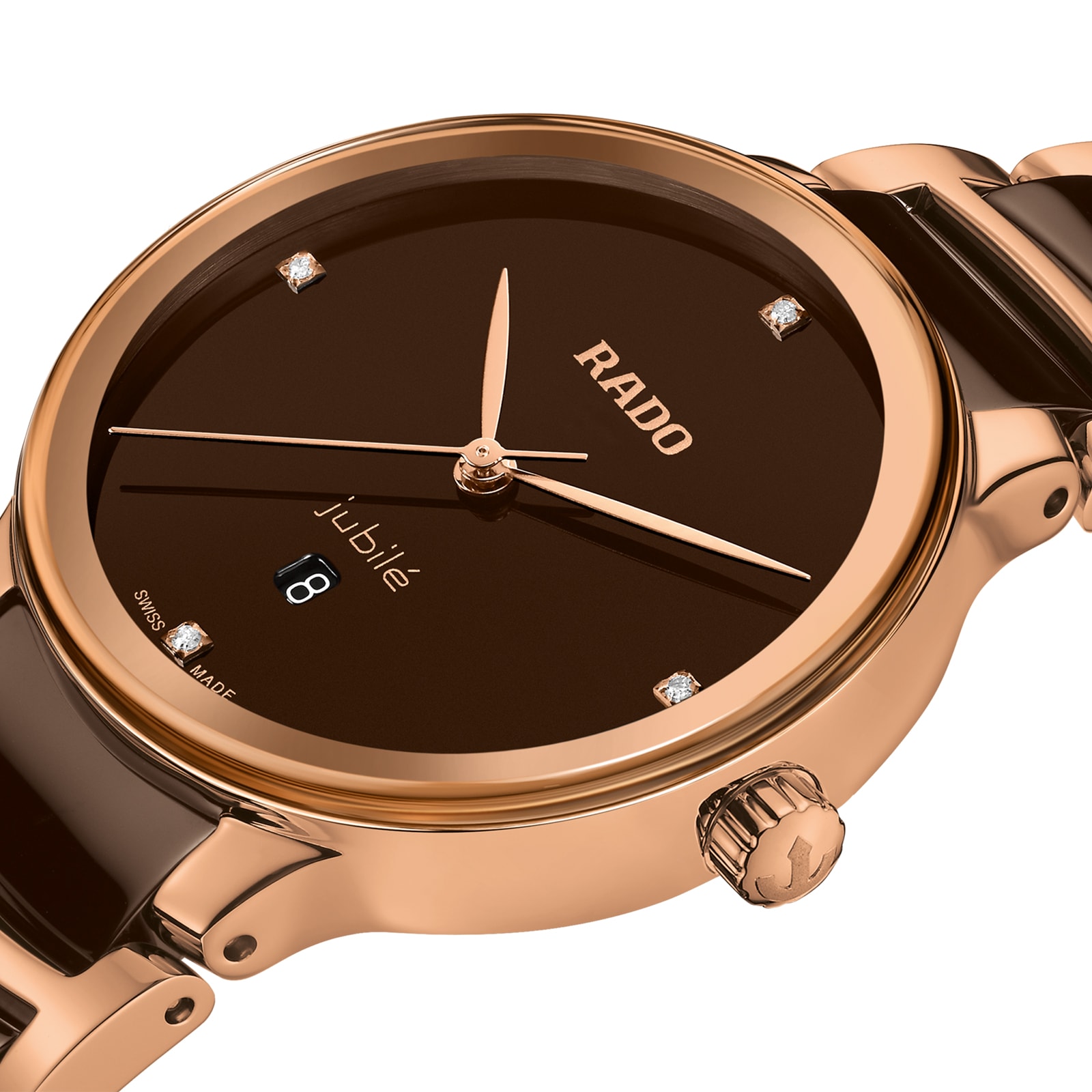 Rado Centrix Diamonds 30.5mm Ladies Watch Brown Rado Centrix Diamonds 30.5mm Ladies Watch Brown