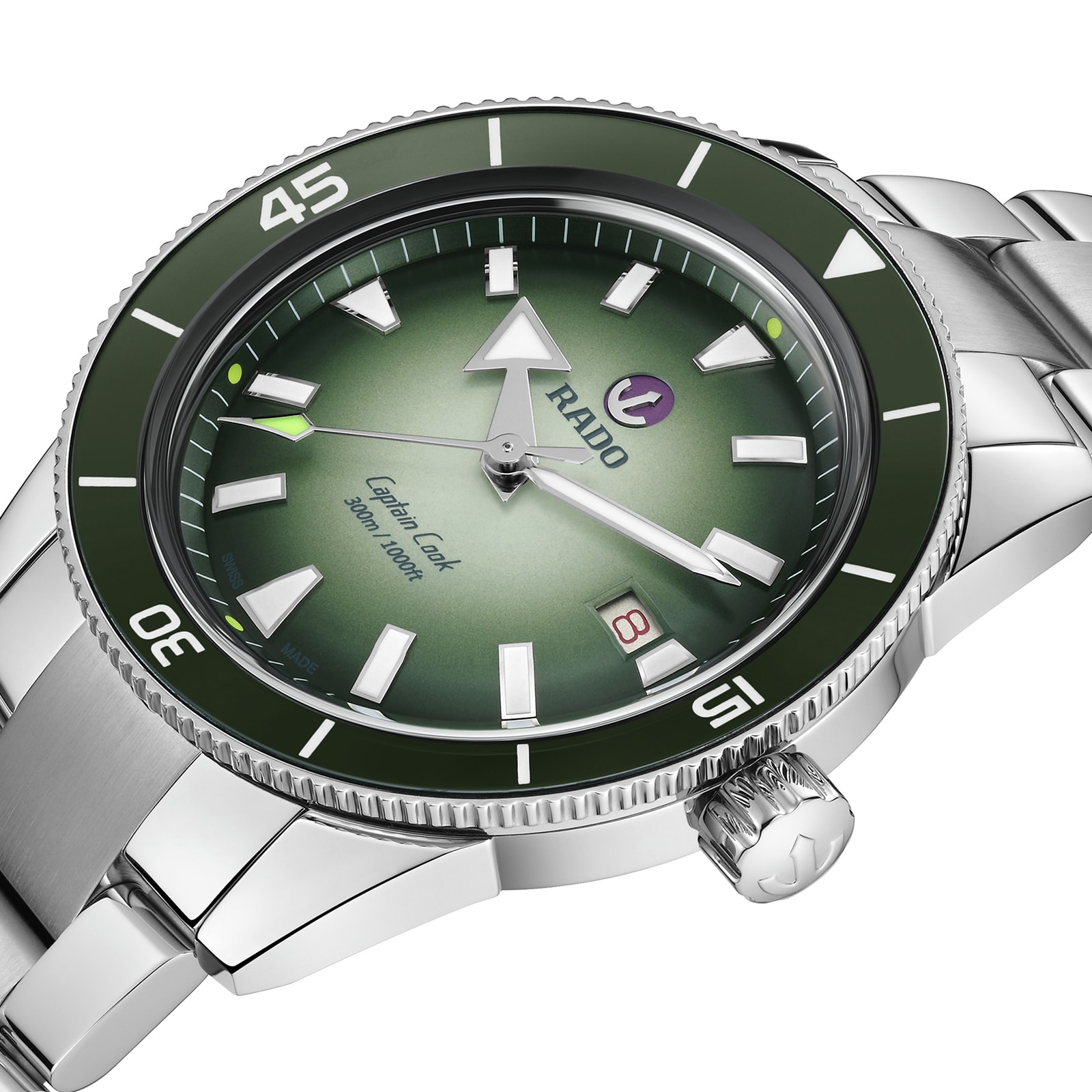 Rado Captain Cook X Cameron Norrie Limited Edition 42mm Mens Watch 3 Strap Set